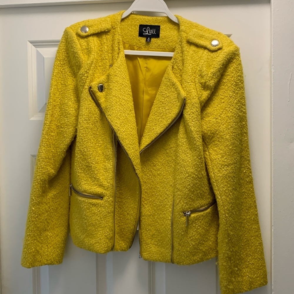 Unique yellow Luii Moto Jacket
